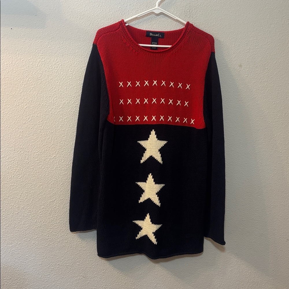 Denim&Co Vibrant Red Knit Top